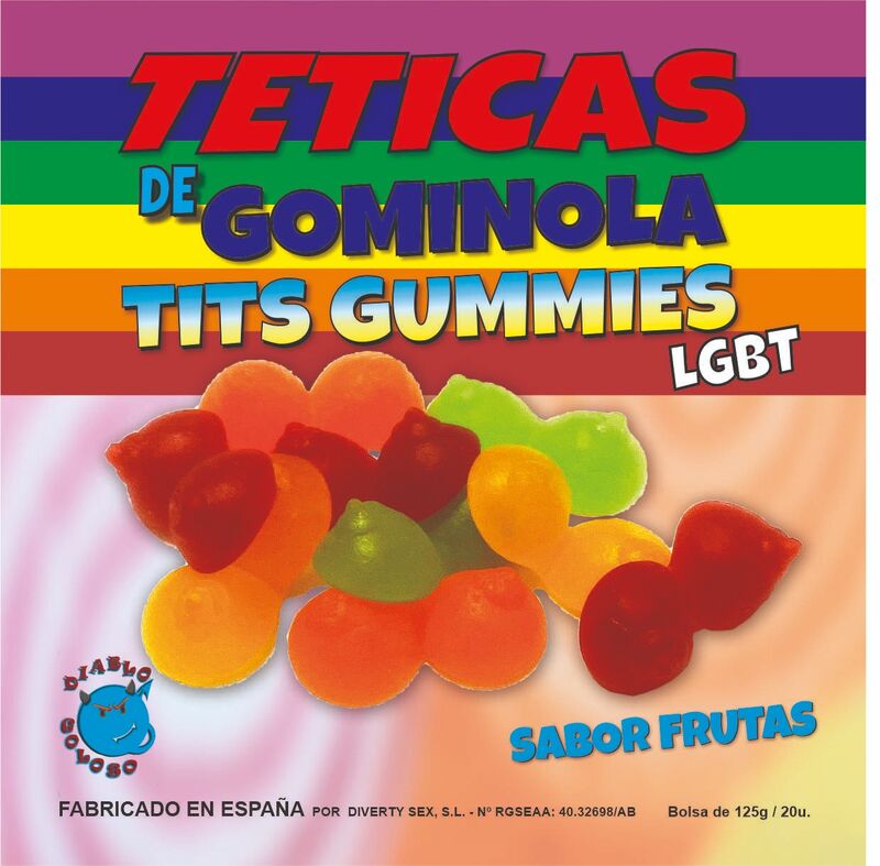SWEET DEVIL - GLITTER ASSORTITI GUMMY TETS LGBT