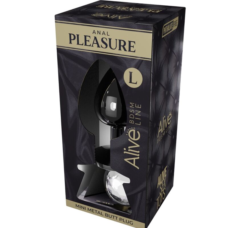 ALIVE - MINI PLUG ANALE IN METALLO BIANCO TAGLIA L