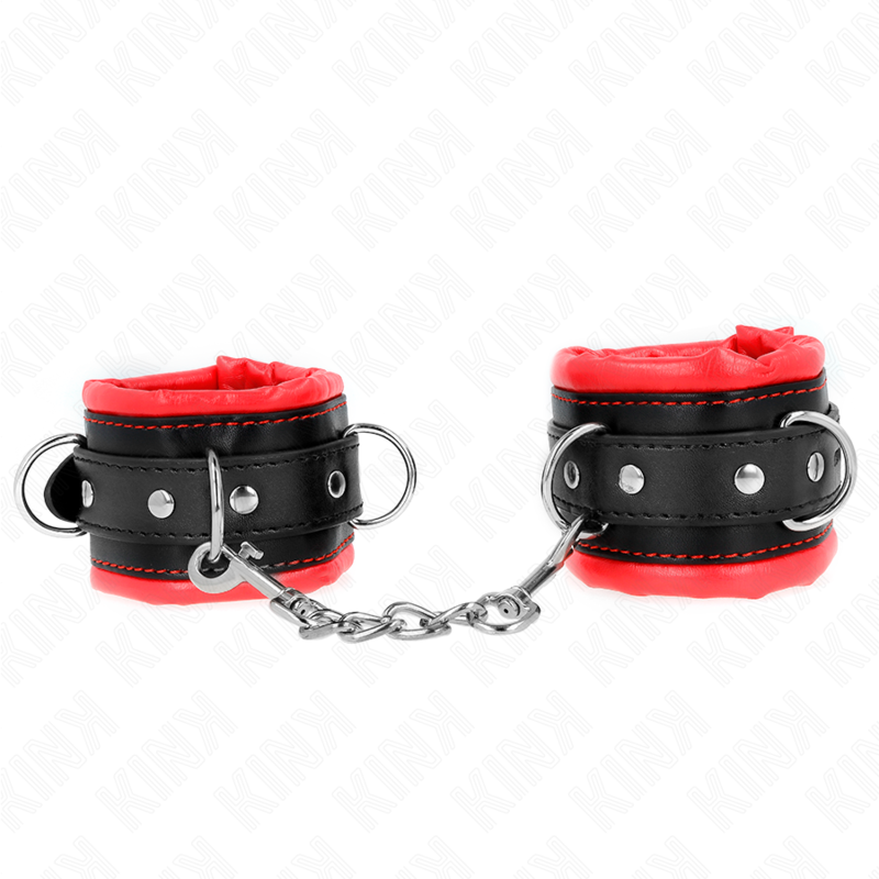 KINK - HEAVY WRISTBANDS RED LINING ADJUSTABLE 20-30 CM X 6 CM