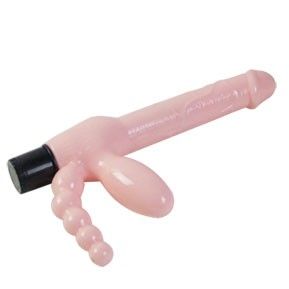 DANCE - TPR CORDLESS HARNESS WITH VIBRATION AND ANAL STIMULATION 25.4 CM