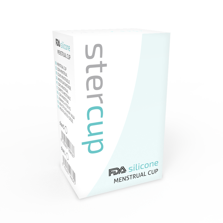 STERCUP - COPPA MESTRUALE FDA IN SILICONE ACQUAMARINA - TAGLIA S