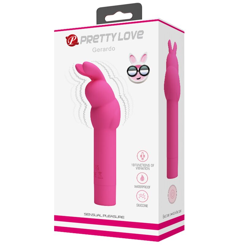 PRETTY LOVE - GERARDO FUSCHIA SILICONE BUNNY VIBRATOR