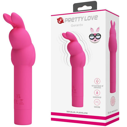 PRETTY LOVE - GERARDO FUSCHIA SILICONE BUNNY VIBRATOR