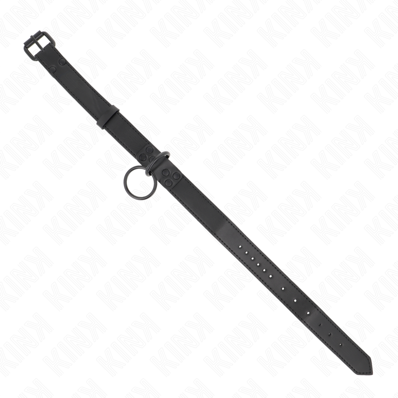 KINK - COLLAR WITH LEASH 65 CM DARK ADJUSTABLE 37-54 CM X 3 CM