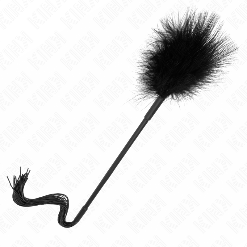 KINK - 47CM SILICONE TICKLE WHIP WITH FEATHERS