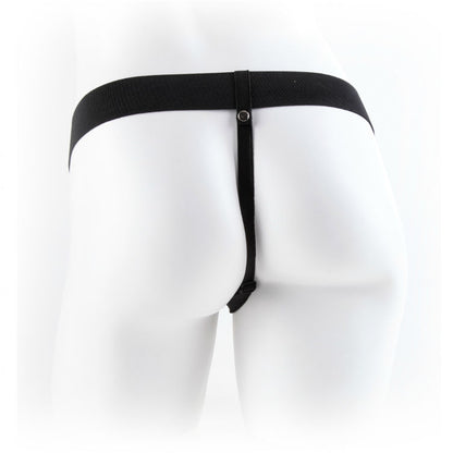 SERIE FETISH FANTASY - IMBRACATURA VIBRANTE PER UOMO CON 11 TESTICOLI CAVI 27,9 CM NATURALE