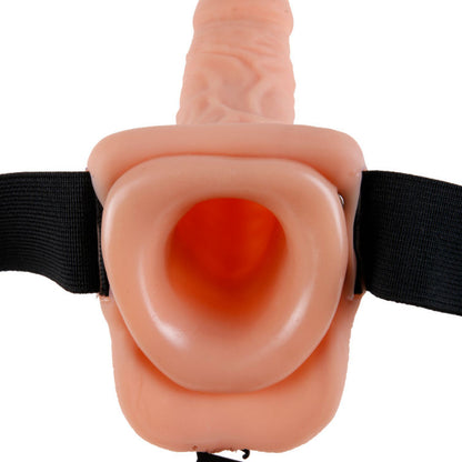 SERIE FETISH FANTASY - IMBRACATURA VIBRANTE PER UOMO CON 11 TESTICOLI CAVI 27,9 CM NATURALE