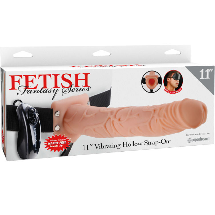 SERIE FETISH FANTASY - IMBRACATURA VIBRANTE PER UOMO CON 11 TESTICOLI CAVI 27,9 CM NATURALE